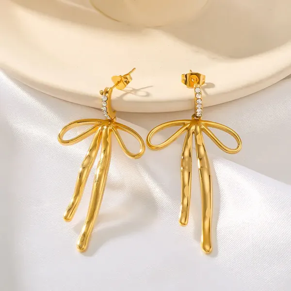 Gold_Bow_Earrings_For_Women